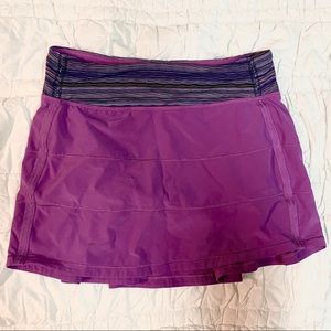 PURPLE LULULEMON PACE RIVAL SKIRT
